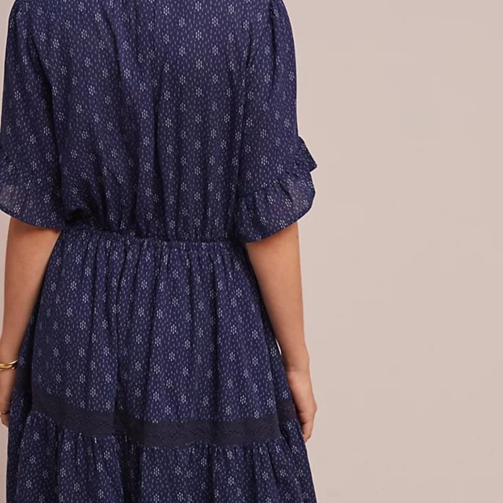 Elegant Navy Blue Dress - Picture 5 of 13